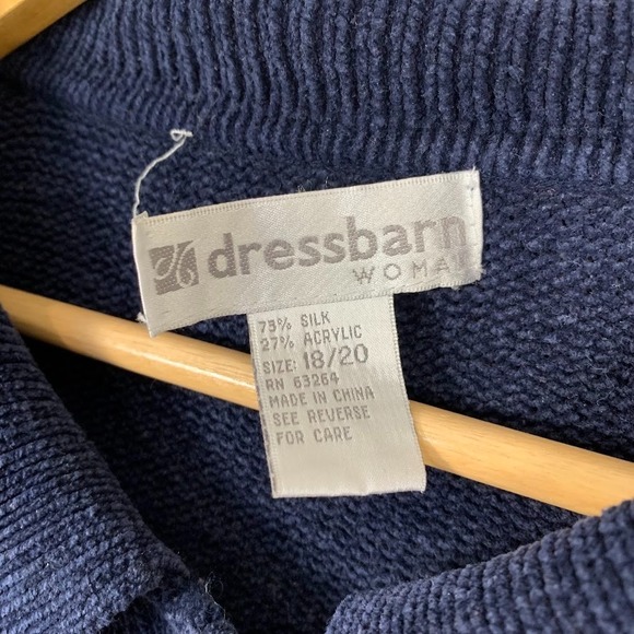 Vintage Dressbarn Knit Cardigan Leaves Sweater Boho Cottage Women's 18/20 - Picture 4 of 10